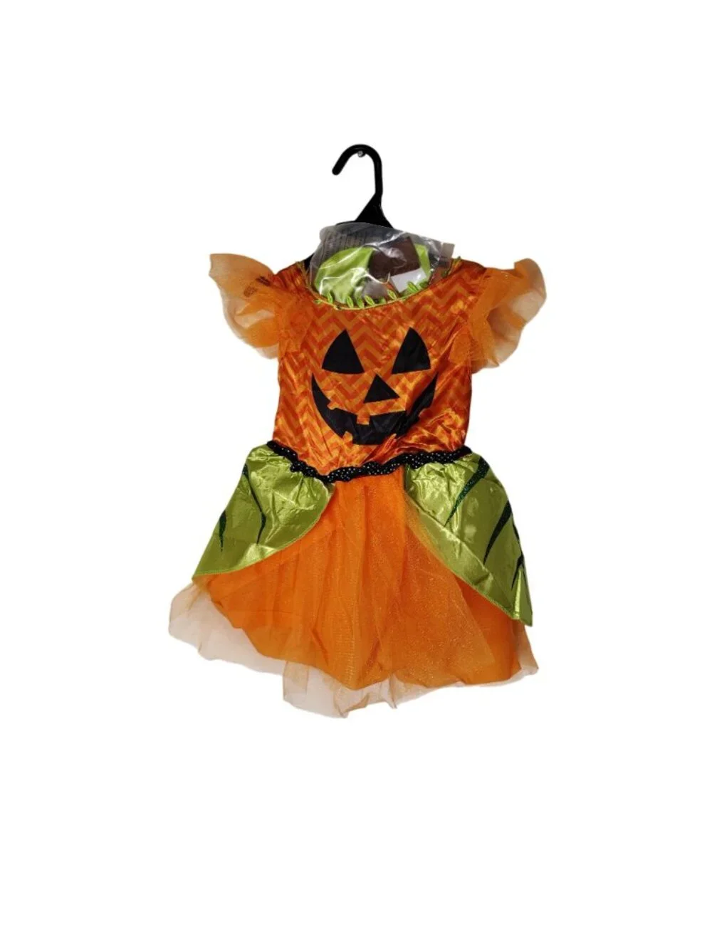 Celebrate! Girls S (6/6X) Pumpkin Dress and Headband Halloween Costume